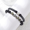 2Pcs Narutal & Synthetic Mixed Gemstone Beads Stretch Bracelets BJEW-JB12720-02-1