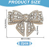 GOMAKERER 2Pcs Bowknot Crystal Rhinestone Detachable Shoe Decorations FIND-GO0002-06A-2