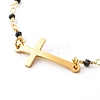 Cross Link Bracelet BJEW-JB06865-01-4