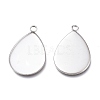 Tarnish Resistant 304 Stainless Steel Pendant Cabochons Settings for Fashion Jewelry STAS-M283-02P-2