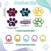 Dog Paw Print Silicone Knitting Needle Stoppers DIY-NB0010-74-2