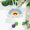 Handmade Macrame Cotton Crochet Rainbow Pendant Decorations MAKN-PW0001-078-2