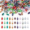 220Pcs 11 Colors Electroplate Glass Faceted Teardrop Beads Strands EGLA-CD0001-09-1