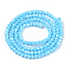 Opaque Solid Color Electroplate Glass Beads Strands LS-EGLA-A039-P2mm-A12-3