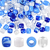 120Pcs 4 Styles ABS Plastic Imitation Pearl European Beads FIND-SC0019-27B-1