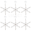 Snowflake Glass Pendant Decoration HJEW-GO00054-1