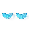 Spray Painted Transparent Glass Beads GLAA-T022-27B-2