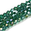 Transparent Electroplate Glass Beads Strands EGLA-A039-T6mm-B10-1