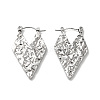 Non-Tarnish 304 Stainless Steel Heart Hoop Earrings for Women EJEW-K243-06P-1