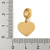 304 Stainless Steel Colorful Enamel European Dangle Charms STAS-U005-23G-3