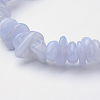 Natural  Blue Lace Agate Beaded Stretch Bracelets X-BJEW-JB02683-01-2