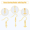 30Pcs 3 Style Rack Plating Brass Earring Hooks KK-DC0002-04-4