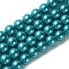 Eco-Friendly Glass Pearl Beads Strands HY-A008-14mm-RB073-1