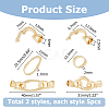 10Pcs 2 Styles Brass Fold Over Clasps KK-HS0001-31-2