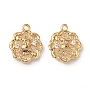 Christmas Brass Micro Pave Clear Cubic Zirconia Pendants KK-A280-03C-G-1