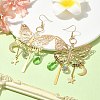 Butterfly & Moon & Star Brass Chandelier Earrings EJEW-TA00361-3