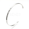201 Stainless Steel Cuff Bangles BJEW-Q685-09-1