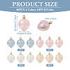 40Pcs 4 Colors Imitation Gemstone Acrylic Pendants SACR-TA0001-22-3