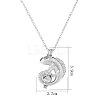 Alloy Lizard Cage Pendant Necklace with Synthetic Luminaries Stone LUMI-PW0001-020P-B-2