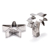 Non-Tarnish Stainless Steel Mixed Beach Series Shaped Cookie Candy Food Cutters Molds DIY-H142-05P-3