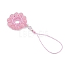 Cat Eye Flower Pendant Decorations HJEW-TA00419-02-3