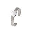 304 Stainless Steel Cuff Ring Components STAS-D372-04P-01-1