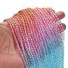 Transparent Painted Glass Beads Strands X1-DGLA-A034-T4mm-A19-2