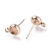 Ion Plating(IP) 304 Stainless Steel Stud Earring Settings LS-STAS-I161-01A-RG-2