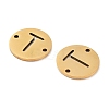 PVD Vacuum Plating 201 Stainless Steel Hollow Flat Round Links FIND-R149-03T-G-2