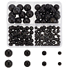 130Pcs 4 Style Natural Obsidian Beads Strands G-PH0002-48-1