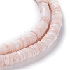 Natural Pink Shell Beads Strands X-BSHE-I016-03-3