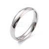 Non-Tarnish 304 Stainless Steel Simple Plain Band Finger Ring for Women RJEW-B036-06P-2