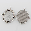Tibetan Style Pendant Cabochon Settings X1-TIBEP-K020-28AS-2