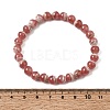Natural Argentina Rhodonite Round Beaded Stretch Bracelets GG-CBAB07B-01-5