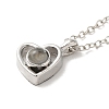 I Love You in 100 Languages Glass Projection Necklace LS-NJEW-M204-01A-P-1