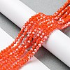 Opaque Solid Color Electroplate Glass Beads Strands EGLA-A039-P4mm-A03-4