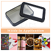 Tinplate Storage Box with Clear Window CON-WH0099-23EB-6