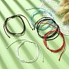 5Pcs 5 Colors Waxed Polyester Cords Multi-strand Bracelets Set BJEW-JB09632-S-5