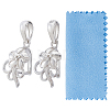 2Pcs 925 Sterling Silver Ice Pick Pinch Bails STER-DC0001-94-1