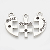 Tibetan Style Alloy Pendant Rhinestone Settings TIBE-N001-03AS-LF-2