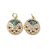 Brass Micro Pave Cubic Zirconia Pendants KK-K384-08G-1