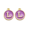 Golden Plated Alloy Enamel Charms ENAM-Q437-12L-1