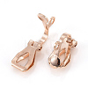 Brass Clip-on Earring Findings X-KK-F777-02LG-2