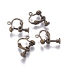 Rack Plated Brass Screw Clip-on Earring Findings KK-P169-04AB-1