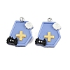 Halloween Opaque Resin Pendants RESI-C062-02B-1