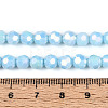 Anti-Tarnish Electroplate Glass Beads Strands X-EGLA-T021-6mm-15-01-4