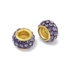 Alloy Rhinestone Clay Pave Beads ALRI-D300-04G-13-2
