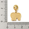 Ion Plating(IP) 304 Stainless Steel Enamel European Dangle Charms STAS-U005-44G-02-3