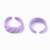 Spray Painted Alloy Cuff Rings RJEW-T011-31C-RS-2