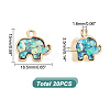 20Pcs Opaque Resin Imitation Shell Pendants RESI-AR0001-32-2